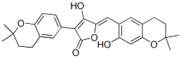 3-(3,4-二氫-2,2-二甲基-2H-1-苯并吡喃-6-基)-5-[(z)-(3,4-二氫-7-羥基-2,2-二甲基-2H-1-苯并吡喃-6-基)亞甲基]-4-羥基-2(5h)-呋喃酮結(jié)構(gòu)式_55215-35-5結(jié)構(gòu)式