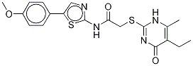 2-[(5-乙基-1,6-二氫-4-甲基-6-氧代-2-嘧啶)硫代]-n-[4-(4-甲氧基苯基)-2-噻唑]乙酰胺結(jié)構(gòu)式_552309-42-9結(jié)構(gòu)式