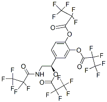 雙(2,2,3,3,3-五氟丙酸)4-[(r)-1-(2,2,3,3,3-五氟-1-氧代丙氧基)-2-[(2,2,3,3,3-五氟-1-氧代丙基)氨基]乙基]-1,2-亞苯基酯結(jié)構(gòu)式_55256-13-8結(jié)構(gòu)式