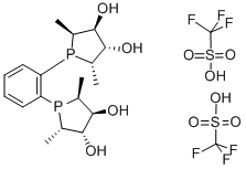 1,2-雙[(2S,5S)-2,5-二甲基-(3S,4S)-3,4-二羥基硫環(huán)磷]苯 雙(三氟甲烷苯磺酸鹽)結(jié)構(gòu)式_552829-96-6結(jié)構(gòu)式