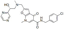 (9ci)-n-[(4-氯苯基)甲基]-4,7-二氫-2-[[[(2r)-2-羥基-2-吡嗪乙基]甲基氨基]甲基]-7-甲基-4-氧代-呋喃并[2,3-b]吡啶-5-羧酰胺結(jié)構(gòu)式_562101-59-1結(jié)構(gòu)式