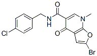 2-溴-n-[(4-氯苯基)甲基]-4,7-二氫-7-甲基-4-氧代-呋喃并[2,3-b]吡啶-5-羧酰胺結(jié)構(gòu)式_562101-75-1結(jié)構(gòu)式