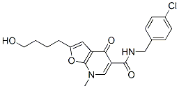 n-[(4-氯苯基)甲基]-4,7-二氫-2-(4-羥基丁基)-7-甲基-4-氧代-呋喃并[2,3-b]吡啶-5-羧酰胺結(jié)構(gòu)式_562101-79-5結(jié)構(gòu)式