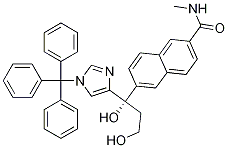 (S)-6-(1,3-二羥基-1-(1-三苯甲游基-1H-咪唑-4-基)丙基)-n-甲基-2-萘甲酰胺結(jié)構(gòu)式_566200-79-1結(jié)構(gòu)式