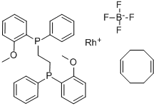 (R,R)-(-)-1,2-Bis[(o-methoxyphenyl)(phenyl)phosphino]ethane(1,5-cyclooctadiene)rhodium(I) tetrafluor Structure,56977-92-5Structure