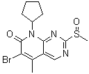 6-Bromo-8-cyclopentyl-2-methanesulfinyl-5-methyl-8h-pyrido[2,3-d]pyrimidin-7-one Structure,571188-81-3Structure