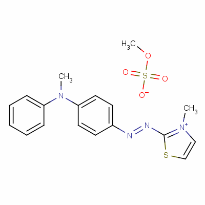 3-Methyl-2-[[4-(n-methylanilino)phenyl]azo]thiazolium methyl sulphate Structure,57583-74-1Structure