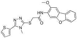 Acetamide,n-(2-methoxy-3-dibenzofuranyl)-2-[[4-methyl-5-(2-thienyl)-4h-1,2,4-triazol-3-yl ]thio]-(9ci) Structure,577696-40-3Structure