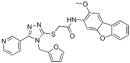 (9ci)-2-[[4-(2-呋喃甲基)-5-(3-吡啶)-4H-1,2,4-噻唑-3-基]硫代]-n-(2-甲氧基-3-二苯并呋喃)-乙酰胺結(jié)構(gòu)式_577985-69-4結(jié)構(gòu)式