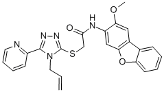 (9ci)-n-(2-甲氧基-3-二苯并呋喃)-2-[[4-(2-丙烯基)-5-(2-吡啶)-4H-1,2,4-噻唑-3-基]硫代]-乙酰胺結(jié)構(gòu)式_578745-65-0結(jié)構(gòu)式