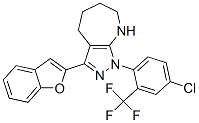 (9ci)-3-(2-苯并呋喃)-1-[4-氯-2-(三氟甲基)苯基]-1,4,5,6,7,8-六氫-吡唑并[3,4-b]氮雜卓結(jié)構(gòu)式_579437-62-0結(jié)構(gòu)式