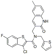 (9ci)-3-氯-n-[(1,2-二氫-6-甲基-2-氧代-3-喹啉)甲基]-6-氟-n-(2-噻吩甲基)-苯并[b]噻吩-2-羧酰胺結構式_579449-15-3結構式