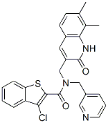 (9ci)-3-氯-n-[(1,2-二氫-7,8-二甲基-2-氧代-3-喹啉)甲基]-n-(3-吡啶甲基)-苯并[b]噻吩-2-羧酰胺結(jié)構(gòu)式_579451-36-8結(jié)構(gòu)式