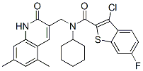 (9ci)-3-氯-n-環(huán)己基-n-[(1,2-二氫-5,7-二甲基-2-氧代-3-喹啉)甲基]-6-氟-苯并[b]噻吩-2-羧酰胺結(jié)構(gòu)式_579453-90-0結(jié)構(gòu)式