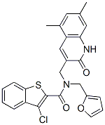 (9ci)-3-氯-n-[(1,2-二氫-5,7-二甲基-2-氧代-3-喹啉)甲基]-n-(2-呋喃甲基)-苯并[b]噻吩-2-羧酰胺結構式_579454-05-0結構式