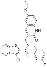 (9ci)-3-氯-n-[(6-乙氧基-1,2-二氫-2-氧代-3-喹啉)甲基]-n-[(4-氟苯基)甲基]-苯并[b]噻吩-2-羧酰胺結(jié)構(gòu)式_579459-19-1結(jié)構(gòu)式