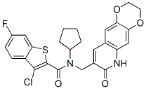 (9ci)-3-氯-n-環(huán)戊基-6-氟-n-[(2,3,6,7-四氫-7-氧代-1,4-二噁英并[2,3-g]喹啉-8-基)甲基]-苯并[b]噻吩-2-羧酰胺結構式_579518-08-4結構式