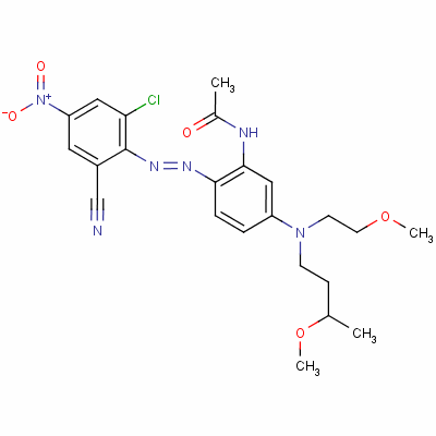 N-[2-[(2-氯-6-氰基-4-硝基苯基)氮雜]-5-[(3-甲氧基丁基)(2-甲氧基乙基)氨基]苯基]乙酰胺結構式_58204-91-4結構式