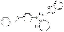 (9ci)-3-(2-苯并呋喃)-1,4,5,6,7,8-六氫-1-[4-(苯基甲氧基)苯基]-吡唑并[3,4-b]氮雜卓結構式_583022-10-0結構式