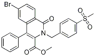 6-溴-1,2-二氫-2-[[4-(甲基磺?；?苯基]甲基]-1-氧代-4-苯基-3-異喹啉羧酸甲酯結(jié)構(gòu)式_583832-85-3結(jié)構(gòu)式