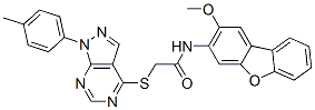 (9ci)-n-(2-甲氧基-3-二苯并呋喃)-2-[[1-(4-甲基苯基)-1H-吡唑并[3,4-d]嘧啶-4-基]硫代]-乙酰胺結(jié)構(gòu)式_585562-55-6結(jié)構(gòu)式