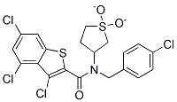 (9ci)-3,4,6-三氯-n-[(4-氯苯基)甲基]-n-(四氫-1,1-二氧化物-3-噻吩)-苯并[b]噻吩-2-羧酰胺結(jié)構(gòu)式_587004-34-0結(jié)構(gòu)式