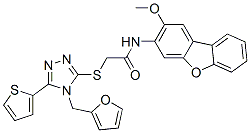 (9ci)-2-[[4-(2-呋喃甲基)-5-(2-噻吩)-4H-1,2,4-噻唑-3-基]硫代]-n-(2-甲氧基-3-二苯并呋喃)-乙酰胺結(jié)構(gòu)式_587010-73-9結(jié)構(gòu)式