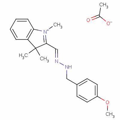 2-[[(4-Methoxyphenyl)methylhydrazono]methyl]-1,3,3-trimethyl-3h-indolium acetate Structure,58798-47-3Structure