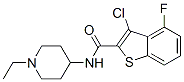 Benzo[b]thiophene-2-carboxamide,3-chloro-n-(1-ethyl-4-piperidinyl)-4-fluoro-(9ci) Structure,588677-39-8Structure