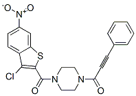 (9ci)-1-[(3-氯-6-硝基苯并[b]噻吩-2-基)羰基]-4-(1-氧代-3-苯基-2-丙炔)-哌嗪結(jié)構(gòu)式_588678-10-8結(jié)構(gòu)式