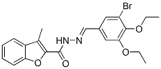 2-Benzofurancarboxylicacid,3-methyl-,[(3-bromo-4,5-diethoxyphenyl)methylene]hydrazide(9ci) Structure,588680-68-6Structure