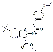 (9ci)-6-(1,1-二甲基乙基)-2-[[(4-乙氧基苯基)乙酰基]氨基]-苯并[b]噻吩-3-羧酸乙酯結(jié)構(gòu)式_588684-51-9結(jié)構(gòu)式