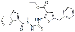 Benzo[b]thiophene-3-carboxylic acid,2-[[[3-(ethoxycarbonyl)-5-(phenylmethyl)-2-thienyl ]amino]thioxomethyl ]hydrazide (9ci) Structure,588696-64-4Structure