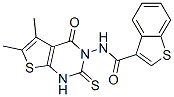 (9ci)-n-(1,4-二氫-5,6-二甲基-4-氧代-2-硫氧代噻吩并[2,3-d]嘧啶-3(2H)-基)-苯并[b]噻吩-3-羧酰胺結(jié)構(gòu)式_588711-40-4結(jié)構(gòu)式