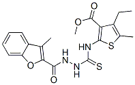 (9ci)-3-甲基-2-苯并呋喃羧酸2-[[[4-乙基-3-(甲氧基羰基)-5-甲基-2-噻吩]氨基]硫氧代甲基]肼結(jié)構(gòu)式_588712-96-3結(jié)構(gòu)式