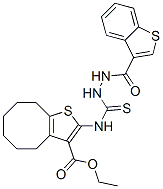 (9ci)-2-[[[2-(苯并[b]噻吩-3-基羰基)肼基]硫氧代甲基]氨基]-4,5,6,7,8,9-六氫-環(huán)辛并a[b]噻吩-3-羧酸乙酯結構式_590351-06-7結構式