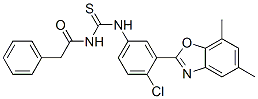 (9ci)-n-[[[4-氯-3-(5,7-二甲基-2-苯并噁唑基)苯基]氨基]硫氧代甲基]-苯乙酰胺結(jié)構(gòu)式_590395-14-5結(jié)構(gòu)式