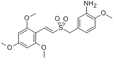 (E)-2′,4′,6′-trimethoxystyryl-4-methoxy-3-aminobenzyl sulfone Structure,592542-50-2Structure