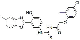 (9CI)-2-(4-氯-2-甲基苯氧基)-N-[[[4-羥基-3-(5-甲基-2-苯并噁唑基)苯基]氨基]硫氧代甲基]-乙酰胺結(jié)構(gòu)式_593238-41-6結(jié)構(gòu)式