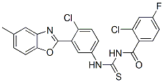 (9CI)-2-氯-N-[[[4-氯-3-(5-甲基-2-苯并噁唑基)苯基]氨基]硫氧代甲基]-4-氟苯甲酰胺結(jié)構(gòu)式_593238-55-2結(jié)構(gòu)式