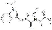 (9CI)-alpha-甲基-5-[[1-(1-甲基乙基)-1H-吲哚-3-基]亞甲基]-2,4-二氧代-3-噻唑烷乙酸甲酯結(jié)構(gòu)式_593266-03-6結(jié)構(gòu)式