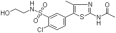 N-[5-[4-Chloro-3-[[(2-hydroxyethyl)amino]sulfonyl]phenyl]-4-methyl-2-thiazolyl]acetamide Structure,593960-11-3Structure