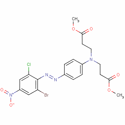 N-[4-[(2-溴-6-氯-4-硝基苯基)偶氮]苯基]-N-(3-甲氧基-3-氧代丙基)-beta-丙氨酸甲酯結(jié)構(gòu)式_59709-38-5結(jié)構(gòu)式