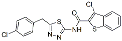 (9ci)-3-氯-n-[5-[(4-氯苯基)甲基]-1,3,4-噻二唑-2-基]-苯并[b]噻吩-2-羧酰胺結構式_600122-36-9結構式