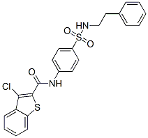 (9ci)-3-氯-n-[4-[[(2-苯基乙基)氨基]磺?；鵠苯基]-苯并[b]噻吩-2-羧酰胺結(jié)構式_600122-48-3結(jié)構式