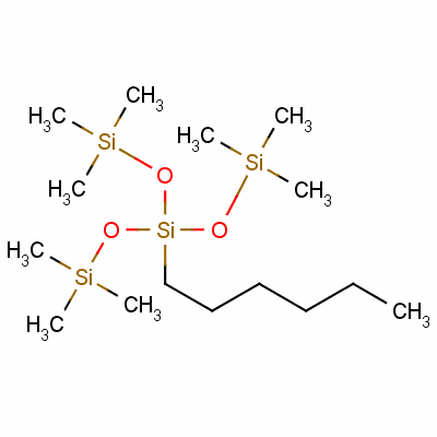 3-Hexyl-1,1,1,5,5,5-hexamethyl-3-[(trimethylsilyl)oxy]trisiloxane Structure,60111-48-0Structure