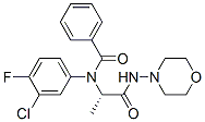 (S)-(9CI)-N-(3-氯-4-氟苯基)-N-[1-甲基-2-(4-嗎啉氨基)-2-氧代乙基]-苯甲酰胺結(jié)構(gòu)式_60143-05-7結(jié)構(gòu)式