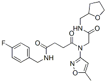 (9ci)-n-[(4-氟苯基)甲基]-n-(5-甲基-3-異噁唑基)-n-[2-氧代-2-[[(四氫-2-呋喃)甲基]氨基]乙基]-丁烷二酰胺結構式_602322-15-6結構式