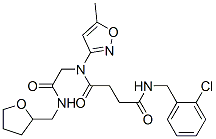 (9ci)-n-[(2-氯苯基)甲基]-n-(5-甲基-3-異噁唑基)-n-[2-氧代-2-[[(四氫-2-呋喃)甲基]氨基]乙基]-丁烷二酰胺結(jié)構(gòu)式_602322-16-7結(jié)構(gòu)式