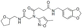 (9ci)-n-(1,3-苯并二氧雜環(huán)戊烯l-5-甲基)-n-(5-甲基-3-異噁唑基)-n-[2-氧代-2-[[(四氫-2-呋喃)甲基]氨基]乙基]-丁烷二酰胺結(jié)構(gòu)式_602322-18-9結(jié)構(gòu)式